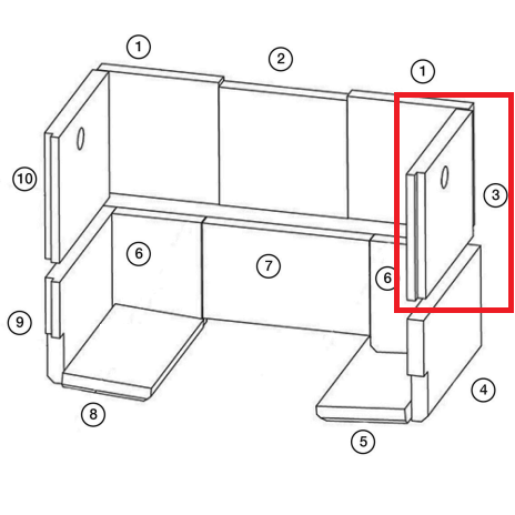 Brique r�fractaire - STOVAX R�f. RVFS66BR2