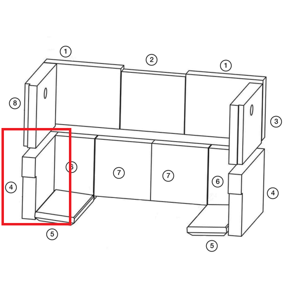 Brique r�fractaire - STOVAX R�f. RVFS76BR3