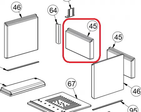 Brique r&eacute;fractaire (&agrave; l\'unit&eacute;) - LA NORDICA R&eacute;f. 6026012 (SUIVI)