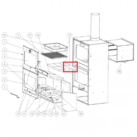 Brique r&eacute;fractaire 220x110x30mm (&agrave; l\'unit&eacute;) - LACUNZA r&eacute;f. 504000000838