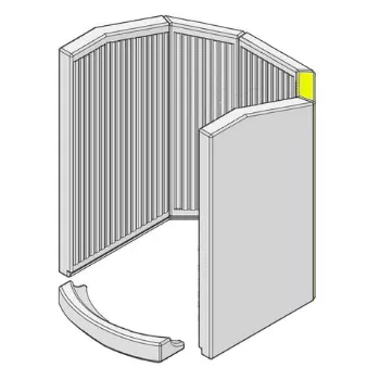 Brique r&eacute;fractaire angle droit - HARK R&eacute;f. ETSTO0600064D