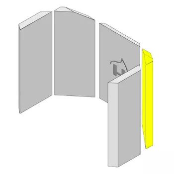 Brique r&eacute;fractaire angle droite - HARK R&eacute;f. ETSTO0600030I