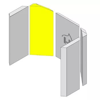 Brique r&eacute;fractaire angle gauche - HARK R&eacute;f. ETSTO0600030G