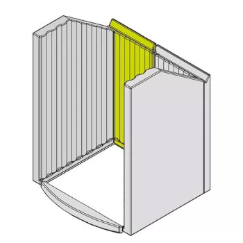 Brique r&eacute;fractaire arri&egrave;re gauche - HARK R&eacute;f. ETSTO0600065G