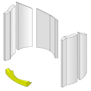 Brique r&eacute;fractaire avant - HARK R&eacute;f. ETSTO0600022L