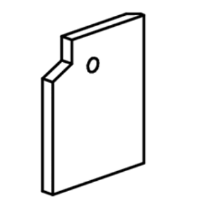 Brique r�fractaire c�t� droit  - STOVAX R�f. CE8469