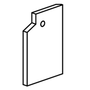 Brique r�fractaire c�t� droit  - STOVAX R�f. CE8496