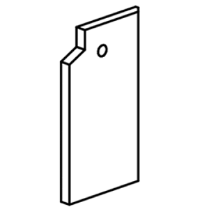 Brique r�fractaire c�t� gauche  - STOVAX R�f. CE8487