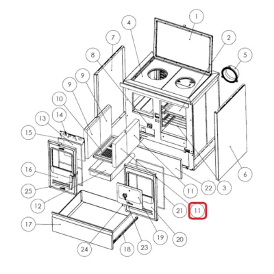 Brique r�fractaire droite � l\'unit� - LACUNZA r�f. 501210000004