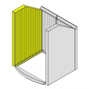 Brique r&eacute;fractaire gauche  - HARK R&eacute;f. ETSTO0600065A