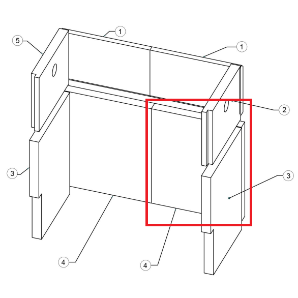 Brique r�fractaire inf�rieure - STOVAX R�f. RVFS55BR4