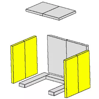 Brique r&eacute;fractaire lat&eacute;rale (&agrave; l\'unit&eacute;) - HARK R&eacute;f. ETSTO0600027A