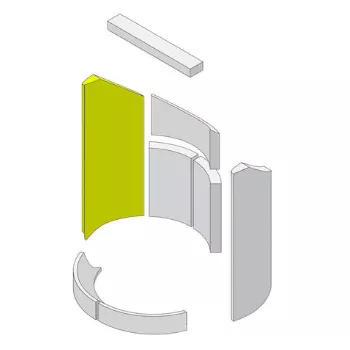 Brique r&eacute;fractaire lat&eacute;rale gauche - HARK R&eacute;f. ETSTO0600022P