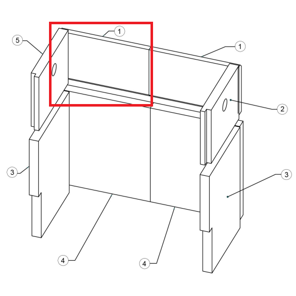 Brique r�fractaire sup�rieure arri�re - STOVAX R�f. RVFS55BR1