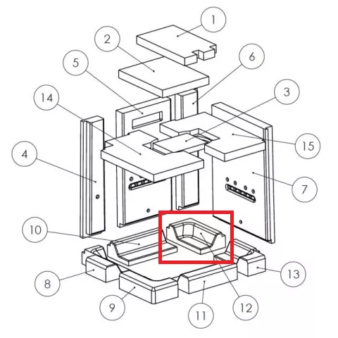 Brique sole angle arri�re CLI Noire - LACUNZA r�f. 5046900034
