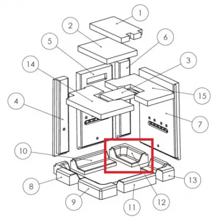 Brique sole angle arri&egrave;re CLI Noire - LACUNZA r&eacute;f. 5046900034