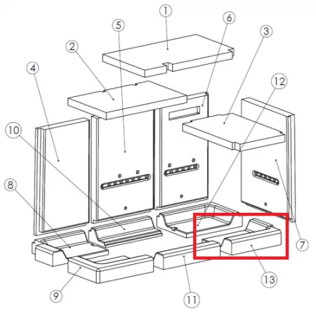 Brique sole angle avant CLI Noire - LACUNZA r&eacute;f. 5046800036