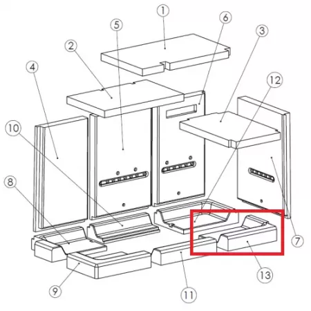 Brique sole angle avant CLI Noire - LACUNZA r&eacute;f. 5046800036