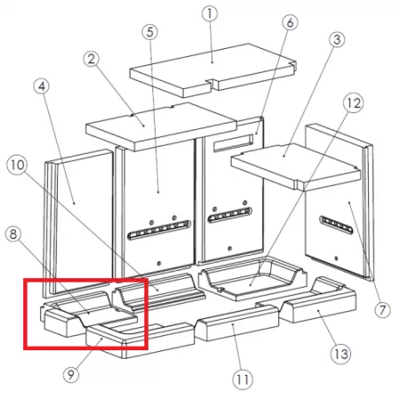 Brique sole angle CLI Noire - LACUNZA r&eacute;f. 5046800031