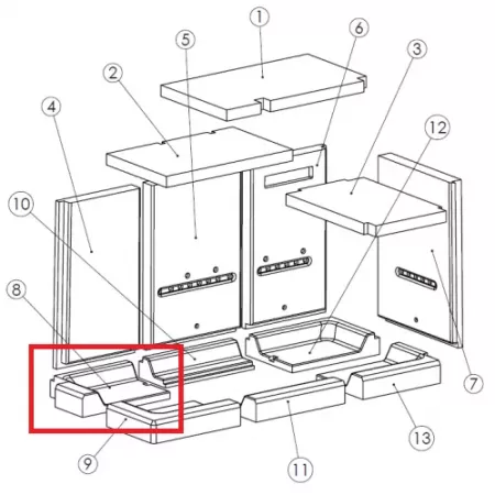 Brique sole angle CLI Noire - LACUNZA r&eacute;f. 5046800031