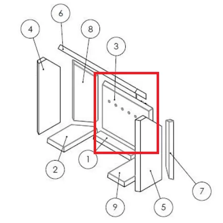 Brique thermobéton arrière - INVICTA Réf. 115863 (référence épuisée)