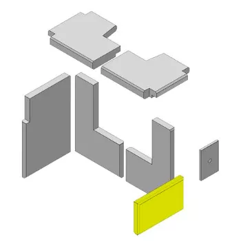 Brique vermiculite lat&eacute;rale en bas &agrave; droite - HARK R&eacute;f. ETSTO0601042B