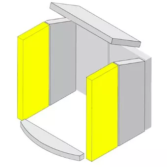 Brique vermiculite lat&eacute;rale gauche / droite - HARK R&eacute;f. ETSTO0601015A