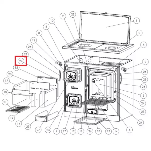 But�e de porte chrom�e - LACUNZA r�f. 501000000248