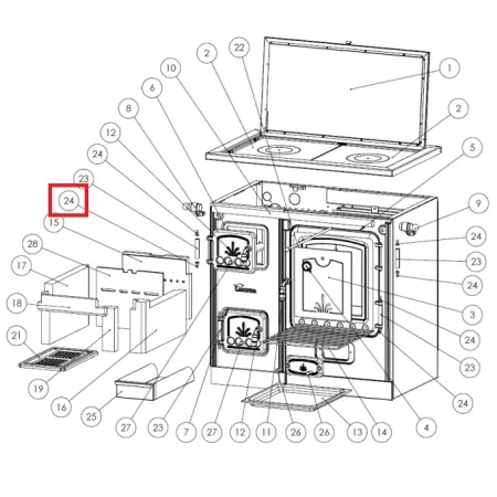 But&eacute;e de porte chrom&eacute;e - LACUNZA r&eacute;f. 501000000248