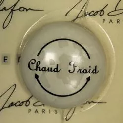 Cabochon Blanc p/levier Fairfax Chrome - Jacob Delafon R&eacute;f. E8A190-CP