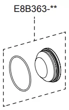 Cache de poign&eacute;e chrom&eacute;e - Jacob Delafon R&eacute;f. E8B363-CP