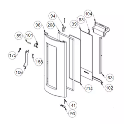 CADRE DE PORTE EN FONTE MIETTA - EXTRAFLAME R&eacute;f. 003279012