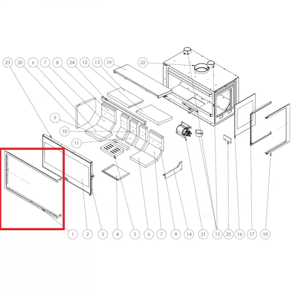 Cadre ext�rieur Adour 800 CLI CLD - LACUNZA r�f. 5045200013