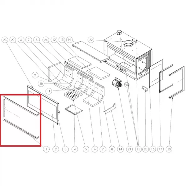 Cadre ext�rieur Adour 800 CLI CLD - LACUNZA r�f. 5045200013