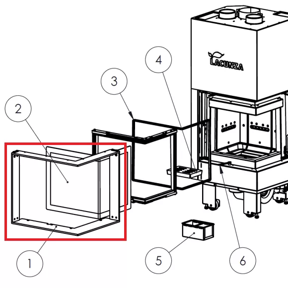 Cadre ext�rieur CLD - LACUNZA r�f. 5046900016