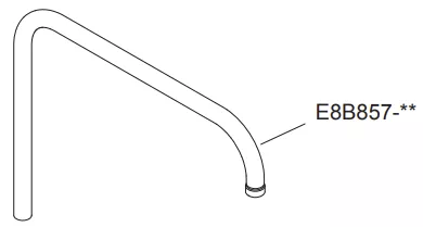 Canne chrom&eacute;e colonne coud&eacute;e - Jacob Delafon R&eacute;f. E8B857-CP