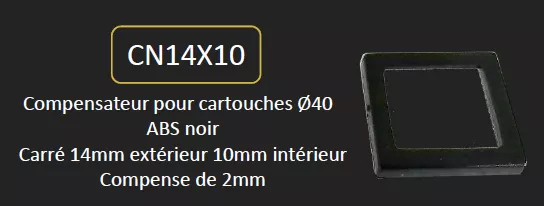 CARRE NOIR POUR CARTOUCHE DIAMETRE 40MM - PAINI R�f. CN14X10