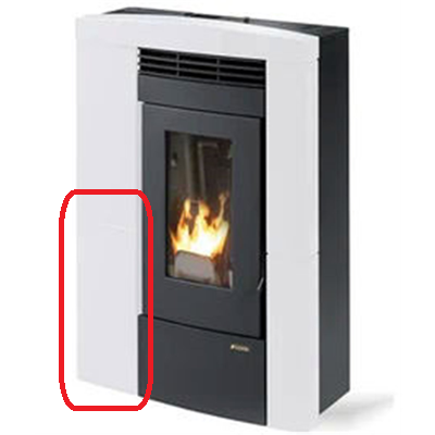 CARREAU CÉRAMIQUE BLANC - EXTRAFLAME Réf. 007273345 = GODIN Réf. 00001309704