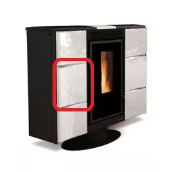 CARREAU CÉRAMIQUE BLANC (central, droit ou gauche, à l\'unité) - EXTRAFLAME Réf. 007273229