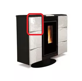 CARREAU C�RAMIQUE BLANC (haut ou bas, droite ou gauche, � l\'unit�)- EXTRAFLAME R�f. 007273227