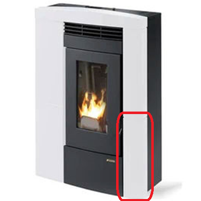 CARREAU CÉRAMIQUE BLANC DROIT (à l\'unité) - EXTRAFLAME Réf. 007273344 = GODIN Réf. 00001309703