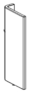 CARREAU C�RAMIQUE BORDEAUX GAUCHE (� l\'unit�) - EXTRAFLAME R�f. 007273339 = GODIN R�f. 00001309701