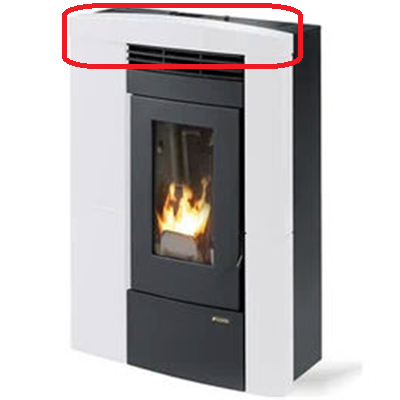 CARREAU DESSUS CÉRAMIQUE BLANC - EXTRAFLAME Réf. 007273346 = GODIN 00001308998