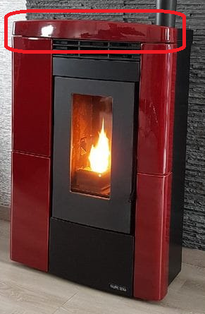 CARREAU DESSUS CÉRAMIQUE BORDEAUX - EXTRAFLAME / GODIN Réf. 007273340