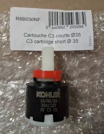Cartouche C3 courte &Oslash;35 - Jacob Delafon R&eacute;f. R8B036NF