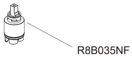 Cartouche C3 longue &Oslash;35 - Jacob Delafon R&eacute;f. R8B035NF