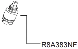 Cartouche DC/lim.temp/C2 &agrave; distributeur - Jacob Delafon R&eacute;f. R8A383NF