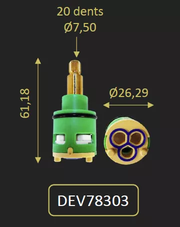 CARTOUCHE DEBIT INVERSEUR DU 78RO250TH - PAINI R�f. DEV78303