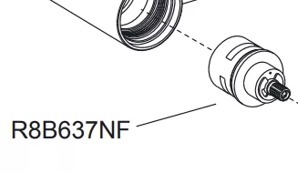 Cartouche mitigeur &Oslash;33 180&deg; - Jacob Delafon R&eacute;f. R8B637NF