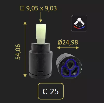 CARTOUCHE NOIR DIAMETRE 25MM POUR 84CR170 84CR100 - PAINI R�f. C25